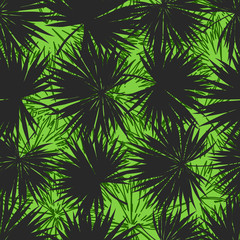 Seamless ornament with palm leaves. Texture. Background. Repeated pattern. Summer style. Nice background for your projects. Desktop wallpapers.