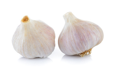 garlic on white background