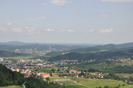 K&ouml;flach, Voitsberg, Steiermark, Piber, Lipizzaner, Stadt, Dorf, Berge