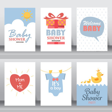 baby shower invitation card, vector