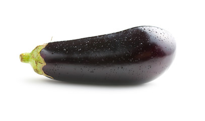 dewy fresh eggplant