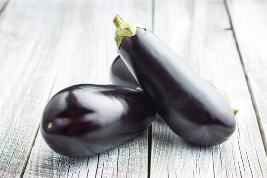 tasty fresh eggplants