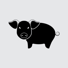 Pig icon Vector. silhouette