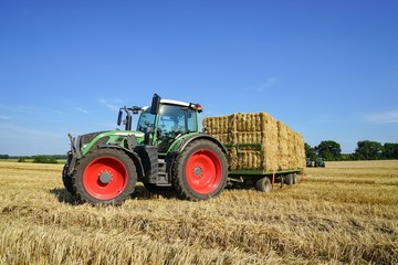 Fototapeta na wymiar Harvesting - removal of straw bales