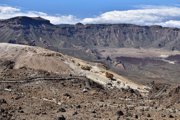 Gipfel des Teide und Blick auf Teneriffa