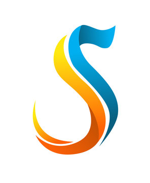 Amazing J and S Abstract Logo 
