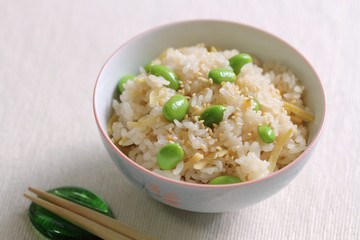枝豆生姜ご飯