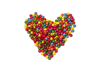 A pile of colorful chewy dragees