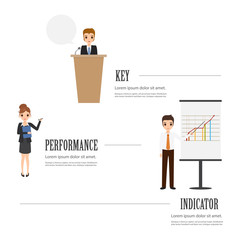 business concept idea infographic strategy with people character