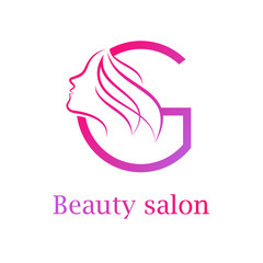 Abstract letter G logo,Beauty salon logo design template