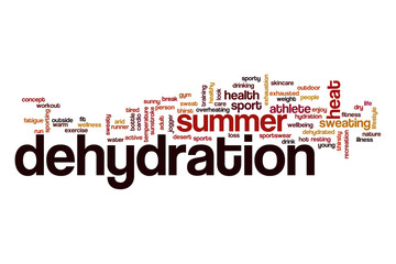 Dehydration word cloud concept