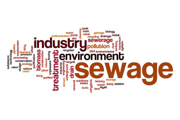 Sewage word cloud concept