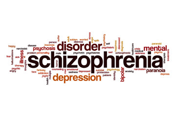 Schizophrenia word cloud concept