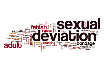 Sexual deviation word cloud concept