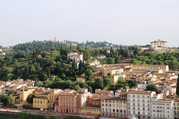 Fototapeta na wymiar Living in Florence view from Palazzo Vecchio, Tuscany Italy 