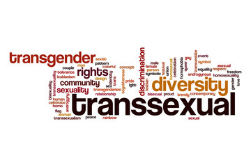Obraz premium Transsexual word cloud concept