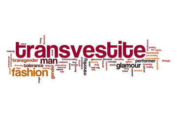 Transvestite word cloud concept