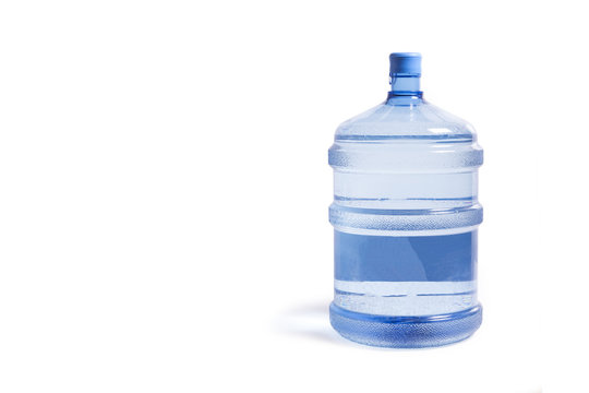 water bottle on white
