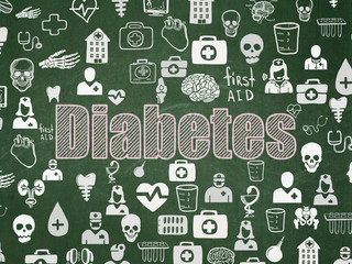 Health concept: Diabetes on School board background