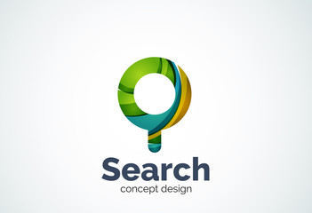 Magnifying glass logo template