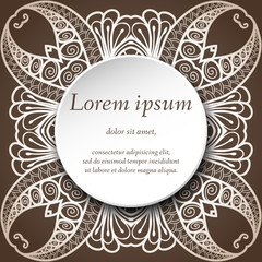 Vector design templates. Seamless abstract pattern, hand drawn texture for Wedding, Bridal, Valentine's day or Birthday Invitations, Cards, Flyers. Floral vintage geometric background. 
