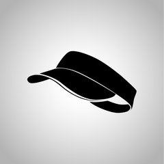 Tennis cap icon on the background
