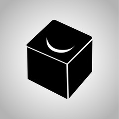 Billiards chalk icon on the background