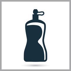 Fitness bottle icon on the background