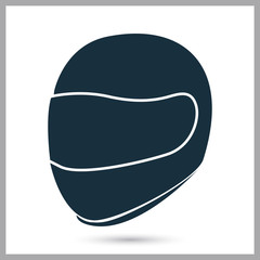 Motorcycle helmet icon on the background