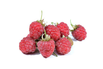 Sweet ripe raspberry isolated on white background