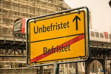 Fototapeta premium Schild 113 - Unbefristet