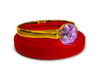 Ring with a jewel