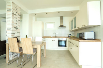 Interior of a guest house kitchen