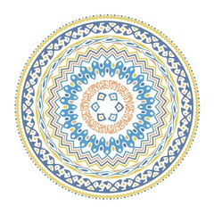 Vector mandala background with bohemian, Oriental, Indian, Arabic, African motifs.