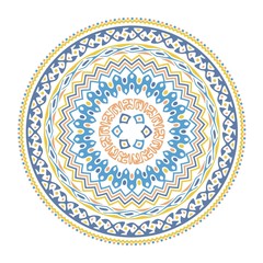 Vector mandala background with bohemian, Oriental, Indian, Arabic, African motifs.