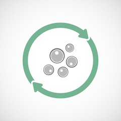 Isolated reuse icon with oocytes