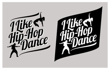 Girls dancing hip-hop. I like hip-hop lettering