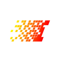 Abstract letter I logo,fast speed, moving,delivery,Digital for your Corporate identity