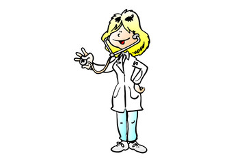 Junge Ärztin mit Stethoskop