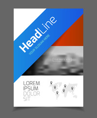 Annual report. Leaflet Brochure Flyer template A4 size design, b