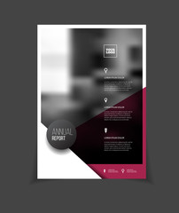 Annual report vector illustration. Brochure with text. A4 size c