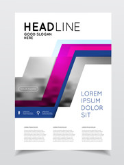 Fototapeta premium Annual report vector illustration. Brochure with text. A4 size c