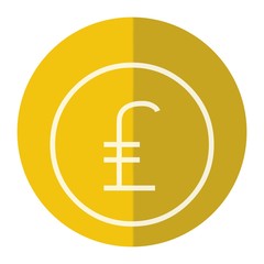 Obraz premium money symbol on the tellow circle