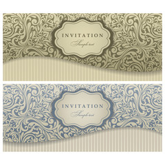 Wedding Invitation. Envelope for money. Greeting Card with Flowers in a  baroque style