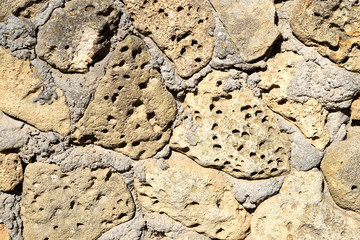 rough stone masonry background