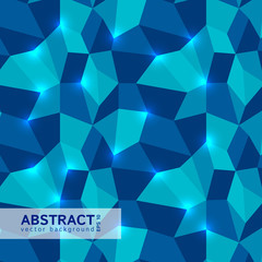 Abstract blue polygonal geometrical background. Geometric mosaic banner. Vector Illustration