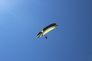 Paragliding above the sea, Denmark.