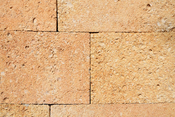 rough coquina masonry bricks background