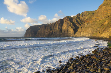 Cliffs of Los Gigantes at sunset