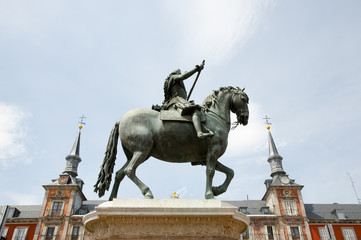 Obraz premium Philip III Statue - Madrid - Spain